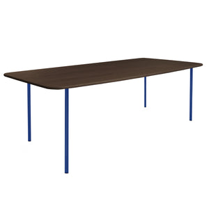 HelloTable Steelo eettafel rechthoek 180x100 cm bol eiken leem ultramarine blue