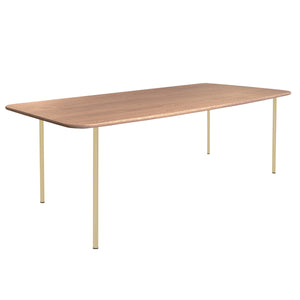 HelloTable Steelo eettafel rechthoek 180x100 cm bol eiken naturel green beige