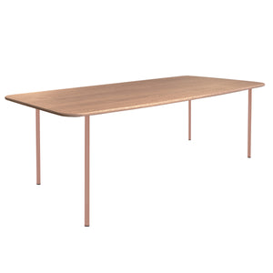 HelloTable Steelo eettafel rechthoek 200x100 cm bol eiken naturel beige red