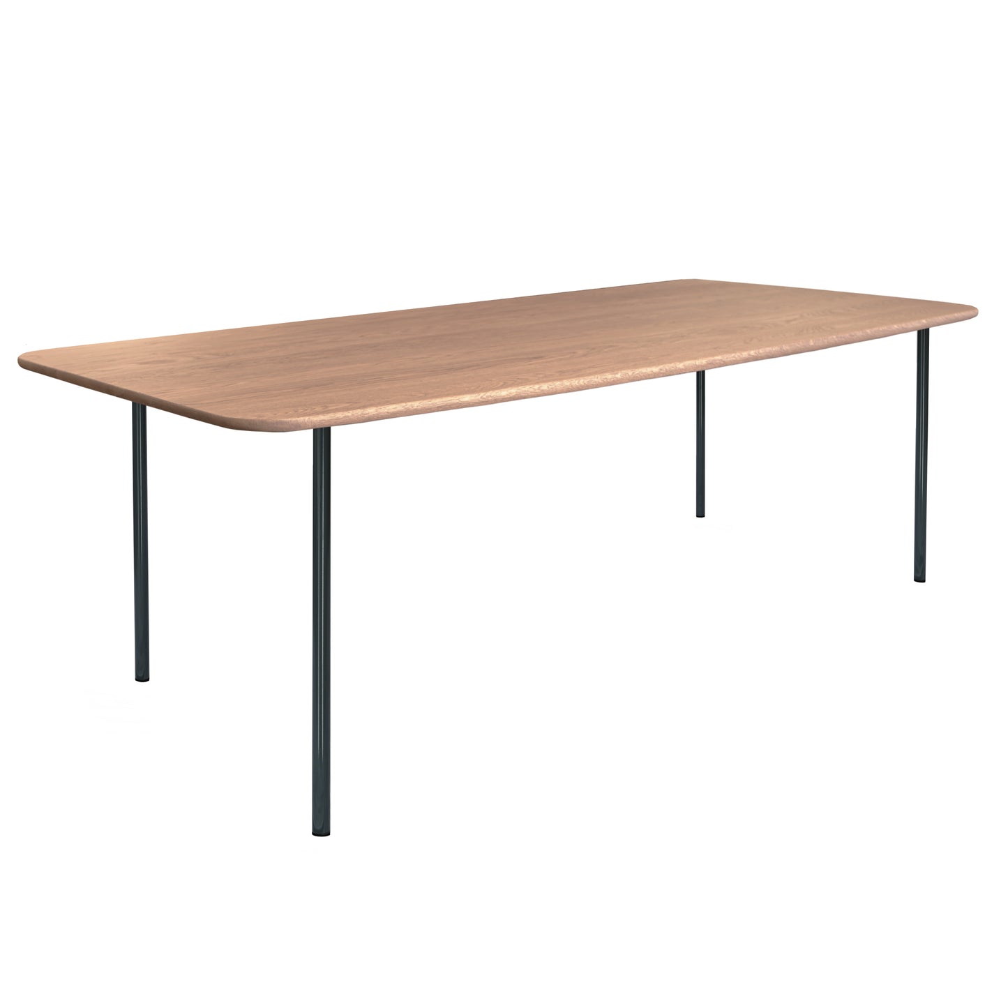 HelloTable Steelo eettafel rechthoek 180x100 cm bol eiken naturel black grey