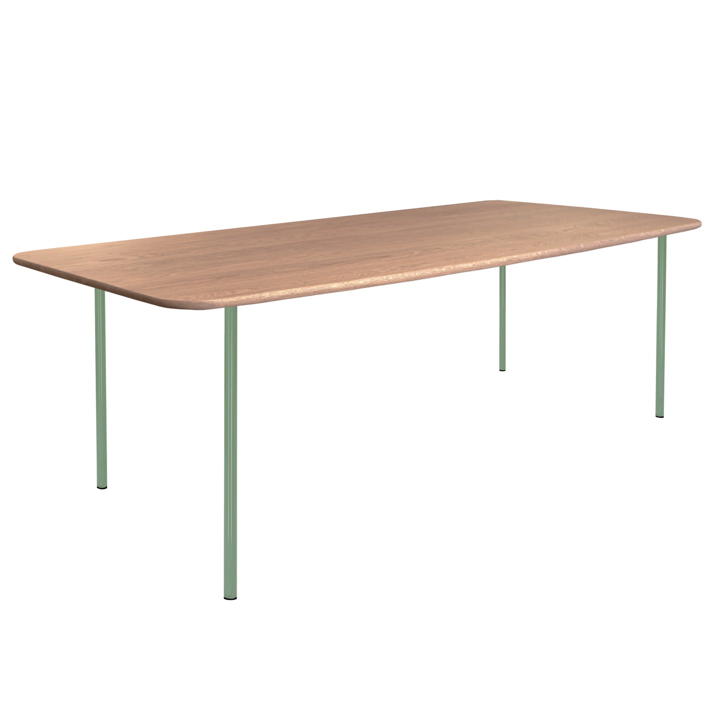 HelloTable Steelo eettafel rechthoek 200x100 cm bol eiken naturel pale green