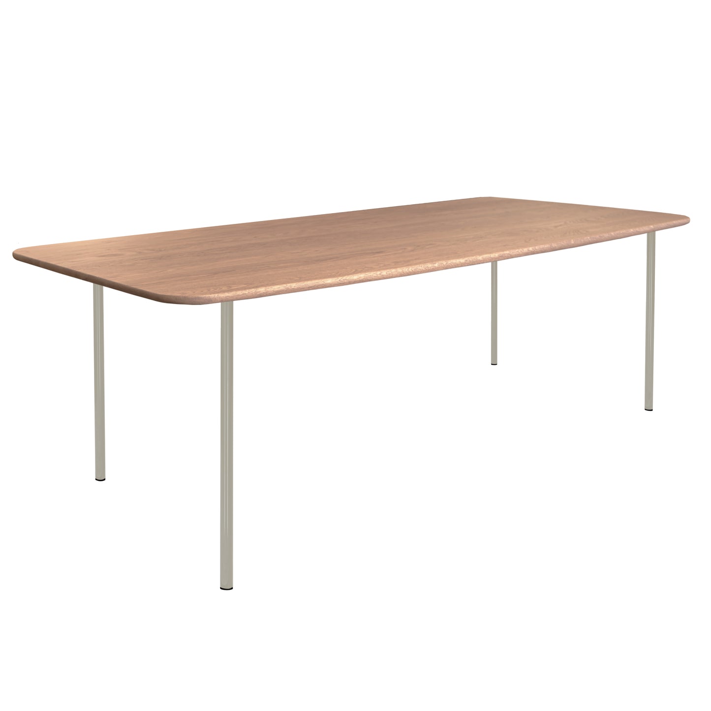 HelloTable Steelo eettafel rechthoek 220x100 cm bol eiken naturel pebble grey