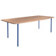 HelloTable Steelo eettafel rechthoek 240x100 cm bol eiken naturel ultramarine blue