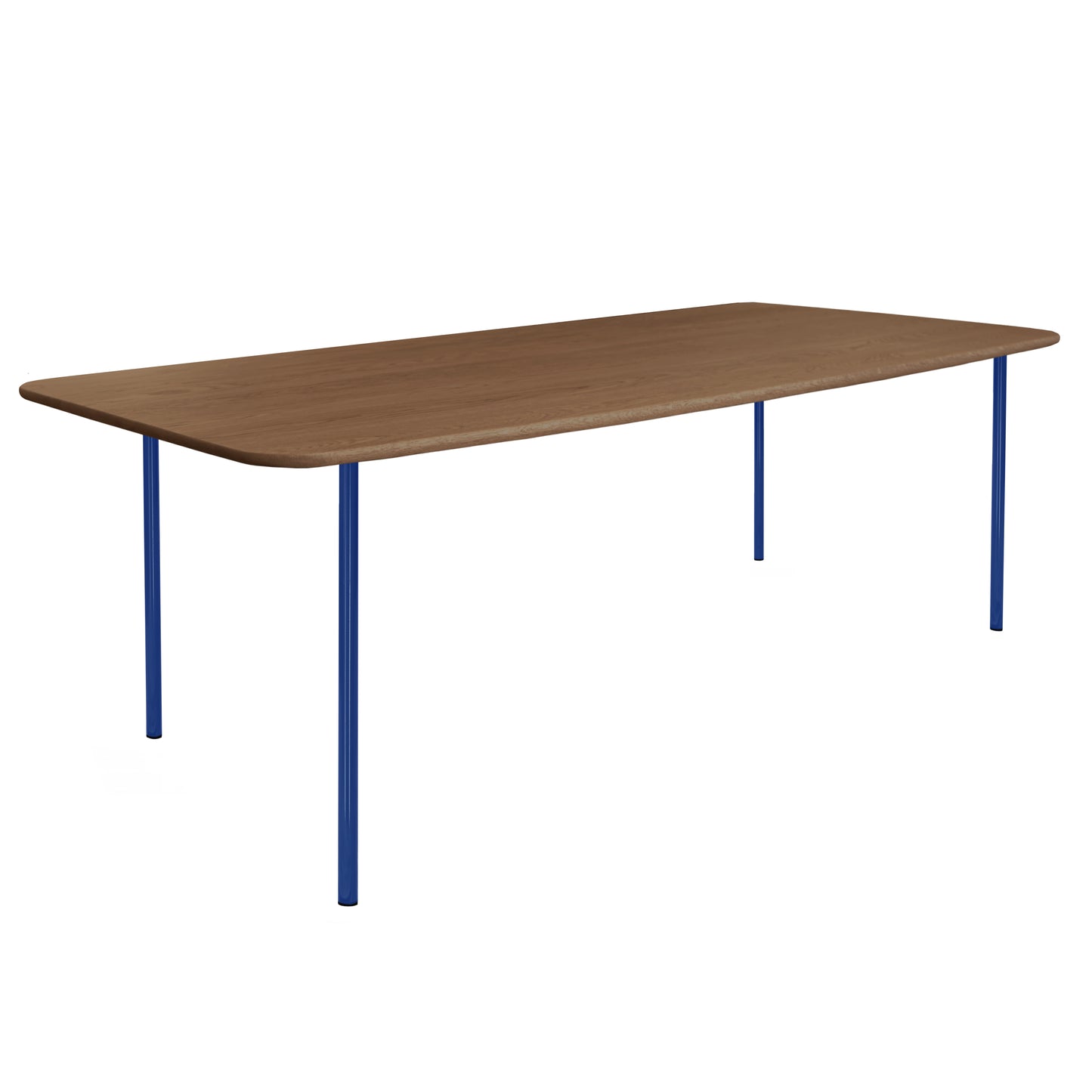 HelloTable Steelo eettafel rechthoek 240x100 cm bol noten mat ultramarine blue