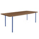 HelloTable Steelo eettafel rechthoek 220x100 cm bol noten mat ultramarine blue