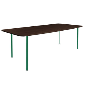 HelloTable Steelo eettafel rechthoek 220x100 cm bol eiken rock traffic green