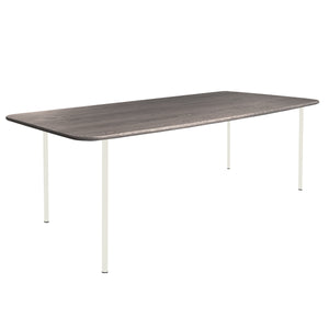 HelloTable Steelo eettafel rechthoek 220x100 cm bol eiken royal grey pure white