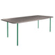 HelloTable Steelo eettafel rechthoek 180x100 cm bol eiken royal grey traffic green