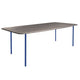 HelloTable Steelo eettafel rechthoek 220x100 cm bol eiken royal grey ultramarine blue