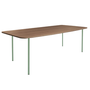 HelloTable Steelo eettafel rechthoek 260x100 cm bol eiken tabacco pale green