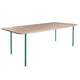 HelloTable Steelo eettafel rechthoek 240x100 cm bol eiken white traffic green