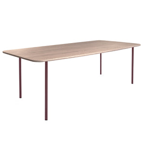 HelloTable Steelo eettafel rechthoek 180x100 cm bol eiken white wine red