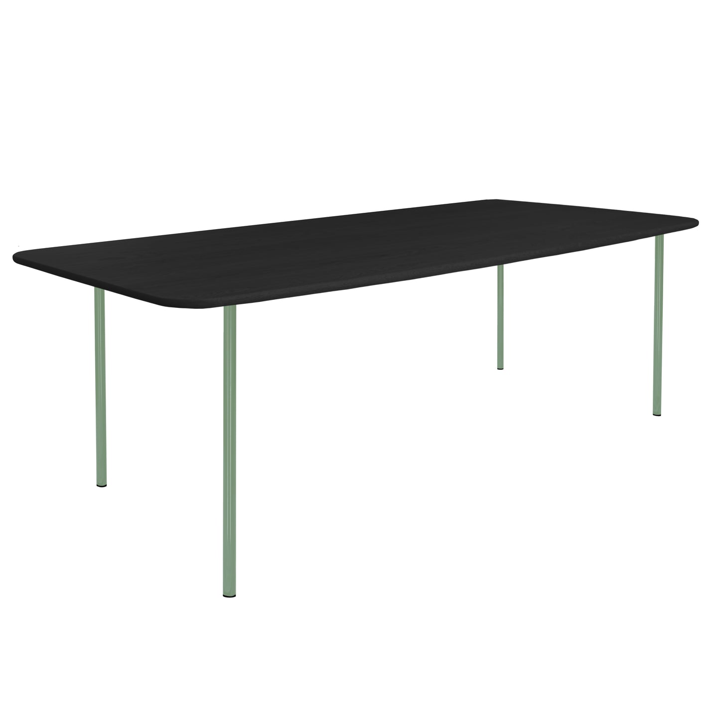 HelloTable Steelo eettafel rechthoek 180x100 cm bol eiken zwart pale green