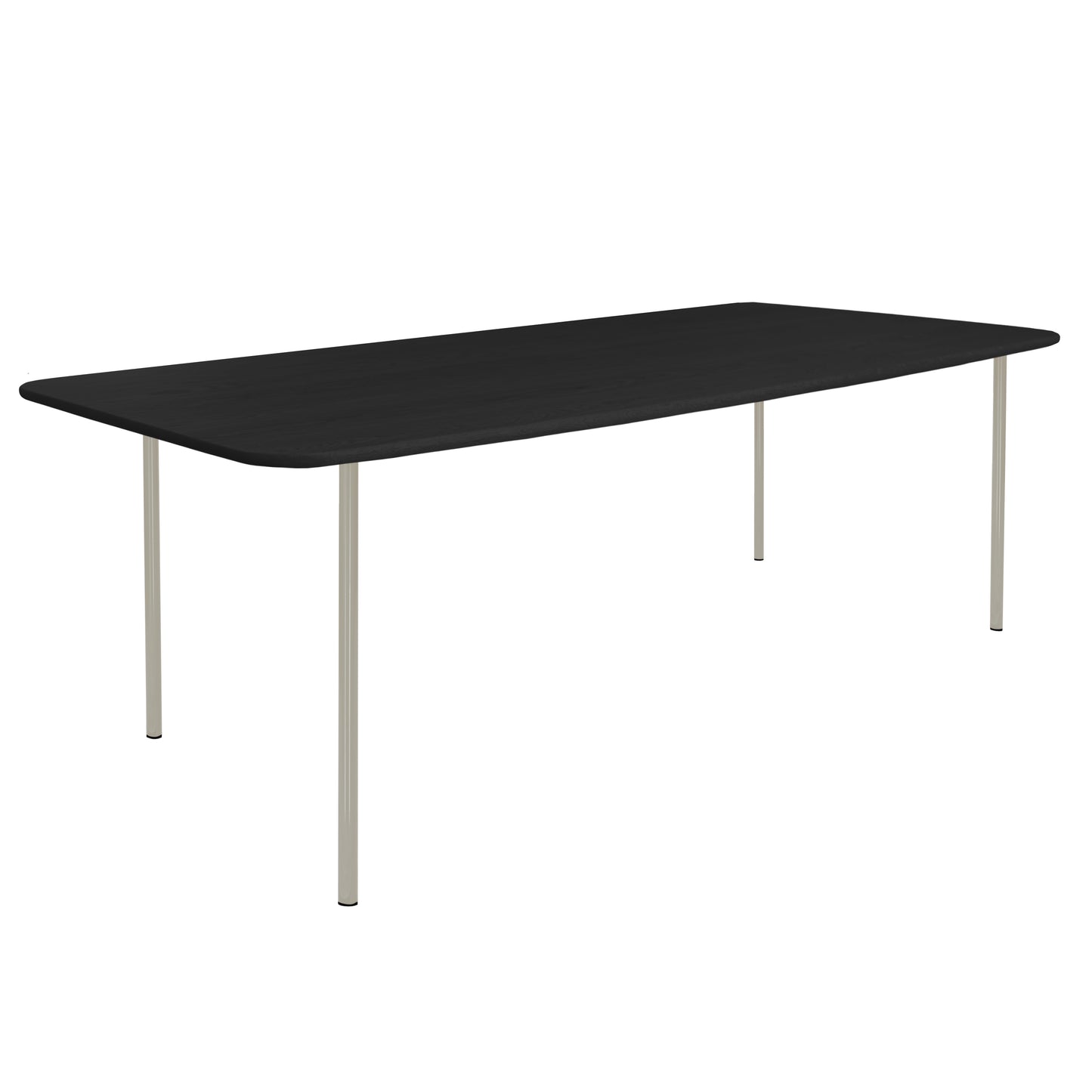 HelloTable Steelo eettafel rechthoek 240x100 cm bol eiken zwart pebble grey