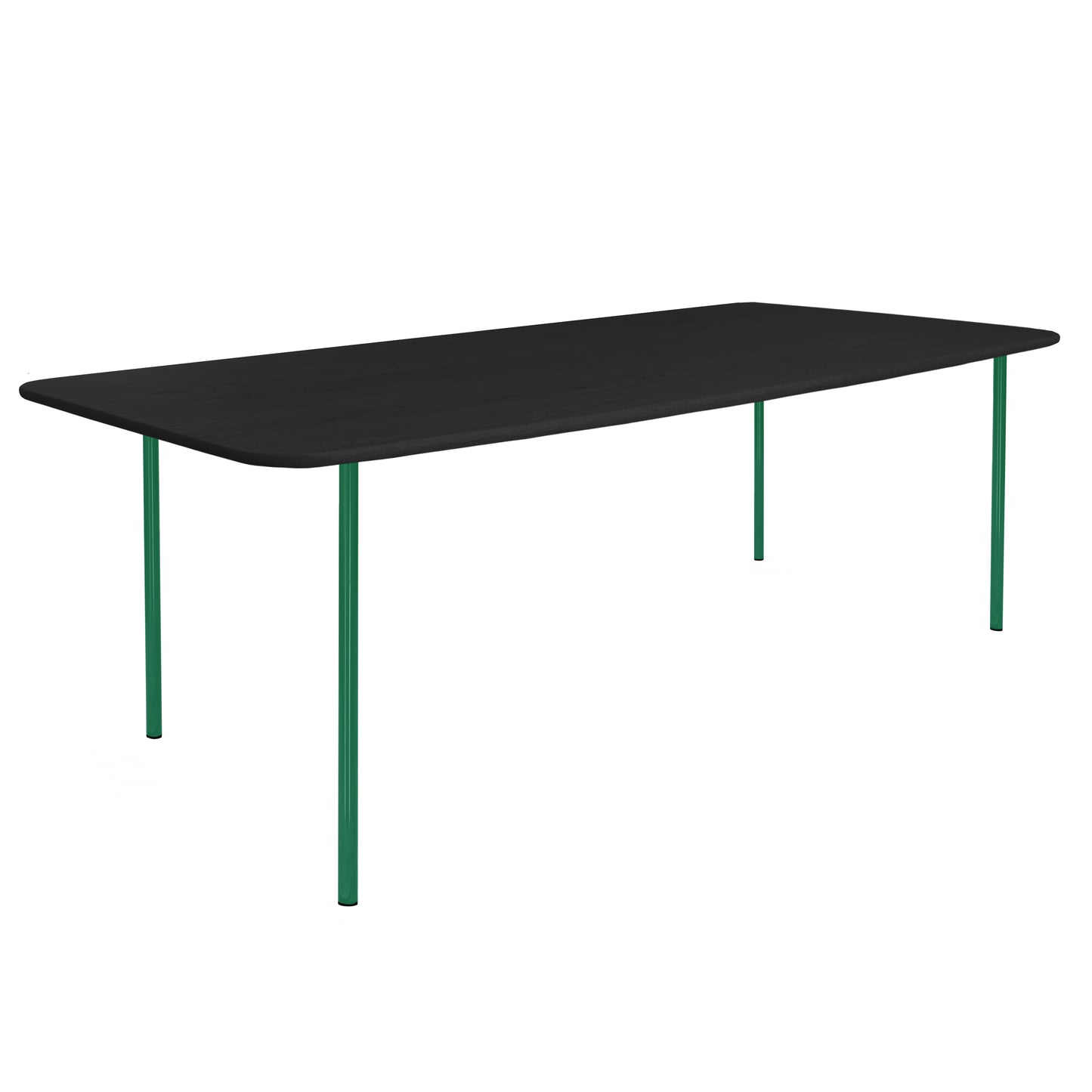 HelloTable Steelo eettafel rechthoek 260x100 cm bol eiken zwart traffic green