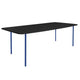 HelloTable Steelo eettafel rechthoek 180x100 cm bol eiken zwart ultramarine blue