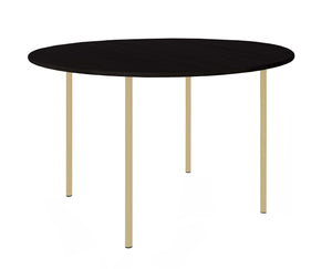 HelloTable Steelo eettafel rond Ø130 cm bol eiken zwart green beige