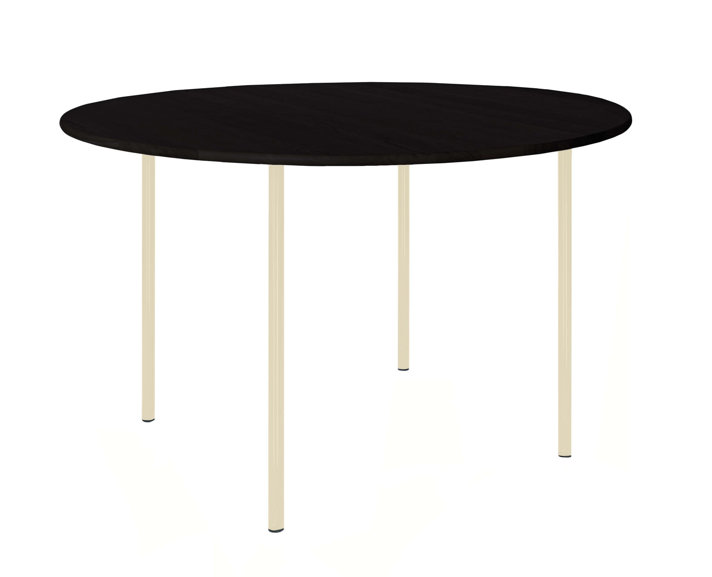 HelloTable Steelo eettafel rond Ø130 cm bol eiken zwart light ivory