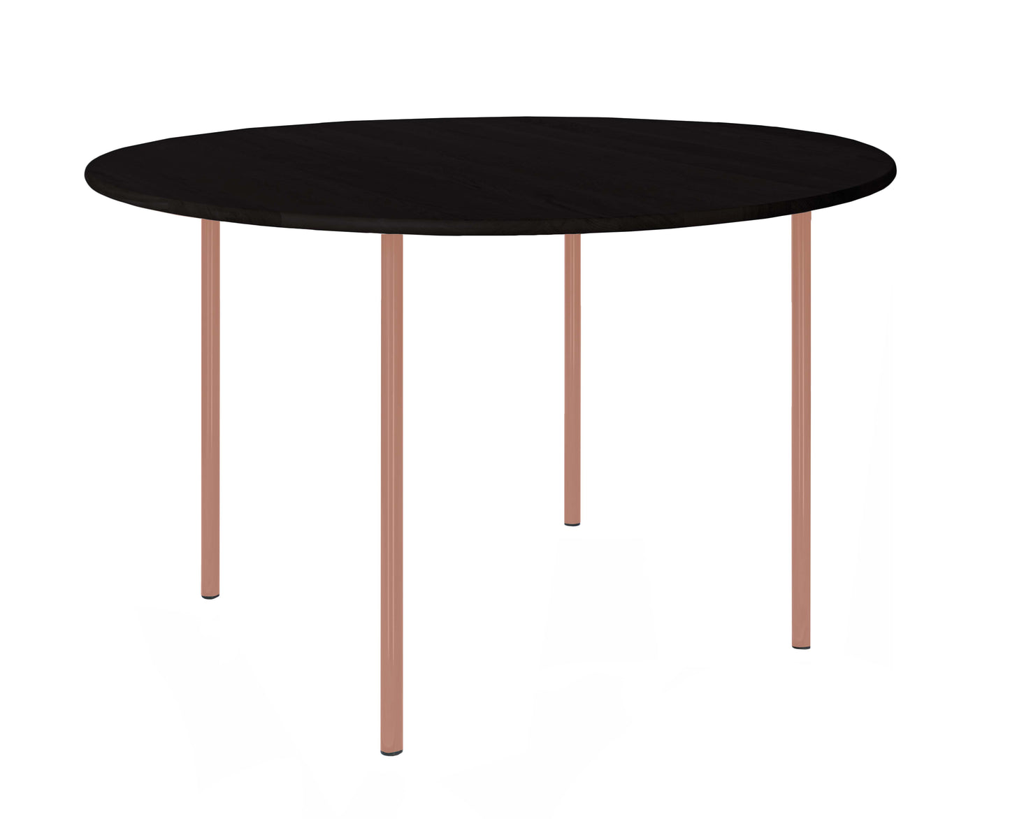 HelloTable Steelo eettafel rond Ø130 cm bol eiken zwart beige red