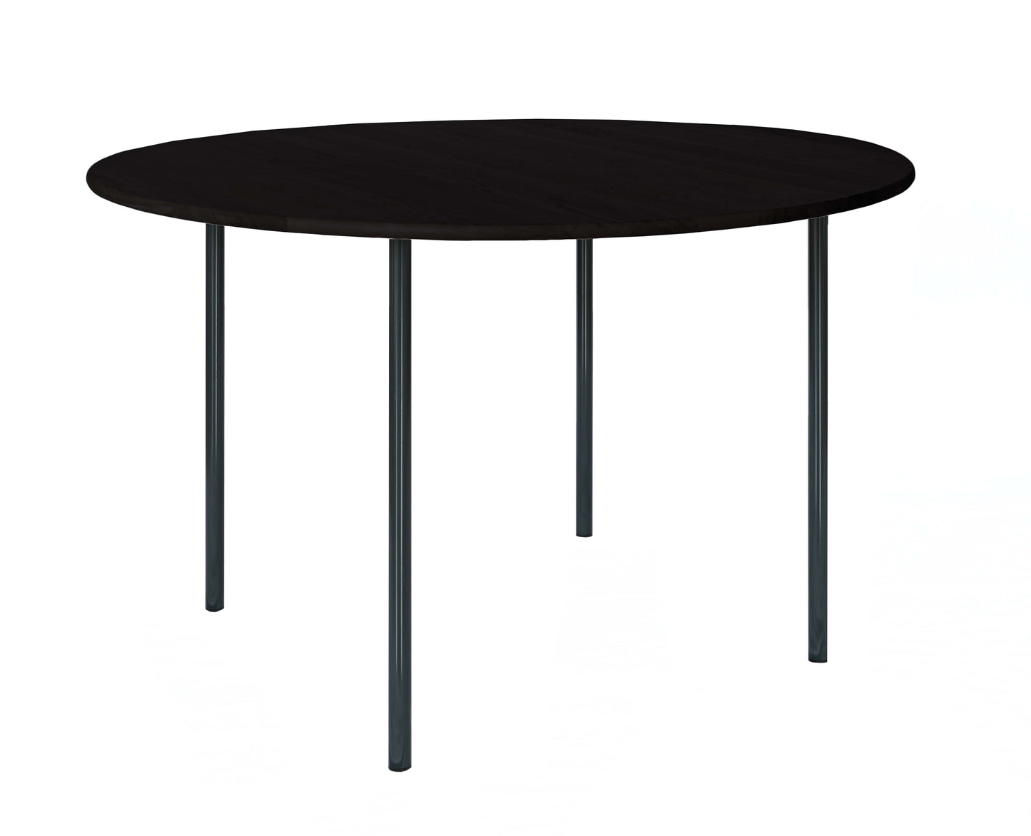 HelloTable Steelo eettafel rond Ø130 cm bol eiken zwart black grey