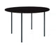 HelloTable Steelo eettafel rond Ø130 cm bol eiken zwart black grey