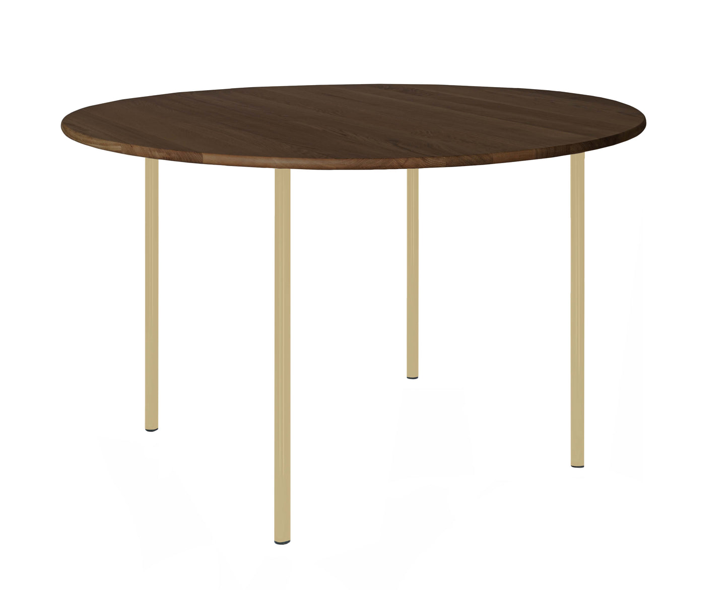 HelloTable Steelo eettafel rond Ø130 cm bol eiken dark stained green beige