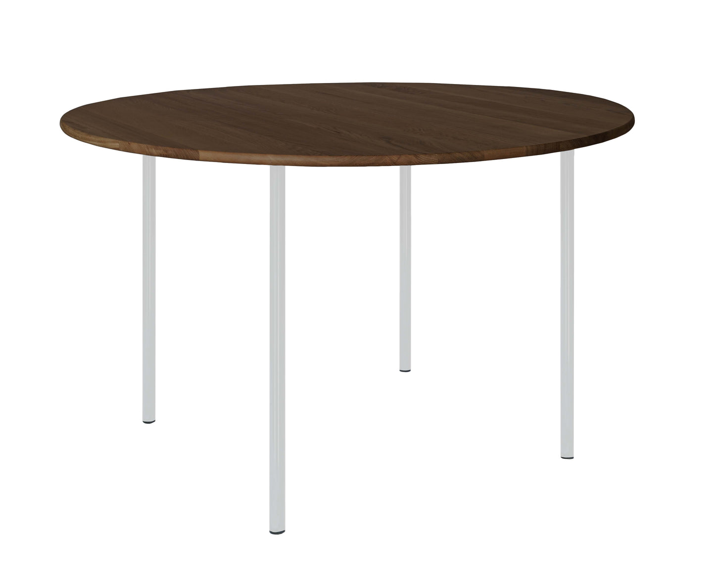 HelloTable Steelo eettafel rond Ø130 cm bol eiken dark stained light grey