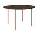 HelloTable Steelo eettafel rond Ø140 cm bol eiken leem beige red