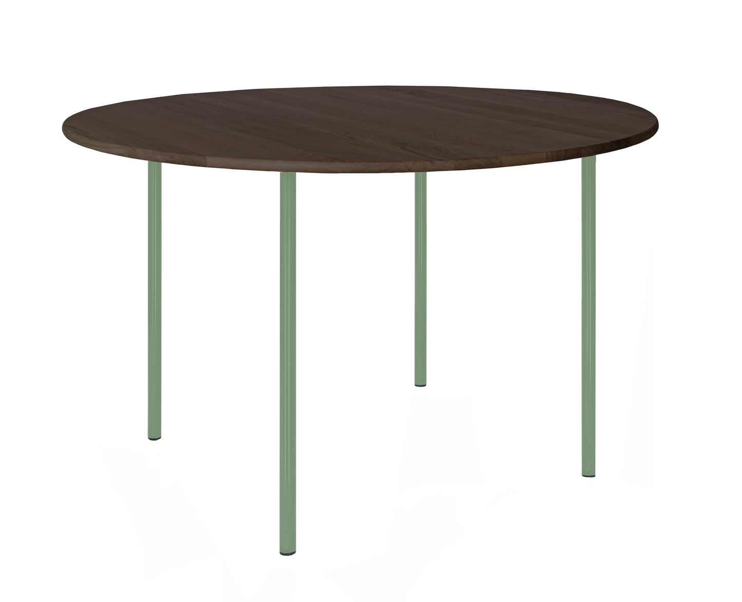 HelloTable Steelo eettafel rond Ø130 cm bol eiken leem pale green