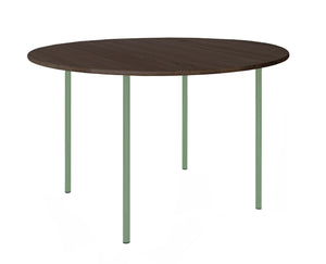 HelloTable Steelo eettafel rond Ø130 cm bol eiken leem pale green