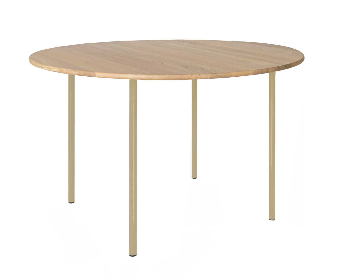 HelloTable Steelo eettafel rond Ø130 cm bol eiken naturel green beige