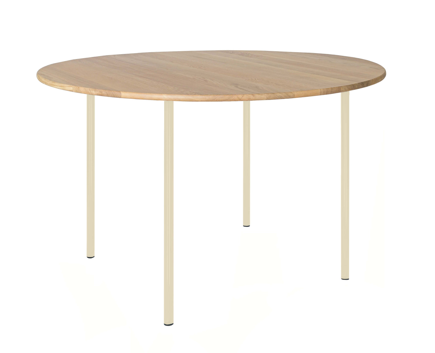 HelloTable Steelo eettafel rond Ø130 cm bol eiken naturel light ivory