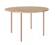 HelloTable Steelo eettafel rond Ø130 cm bol eiken naturel beige red