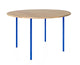 HelloTable Steelo eettafel rond Ø140 cm bol eiken naturel ultramarine blue