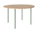 HelloTable Steelo eettafel rond Ø140 cm bol eiken naturel pale green