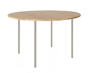 HelloTable Steelo eettafel rond Ø130 cm bol eiken naturel pebble grey