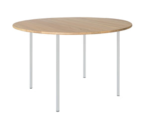 HelloTable Steelo eettafel rond Ø140 cm bol eiken naturel light grey