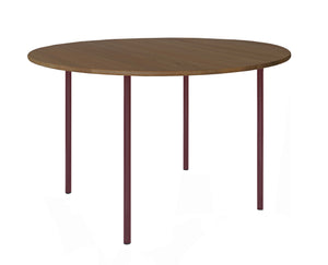 HelloTable Steelo eettafel rond Ø130 cm bol noten wine red