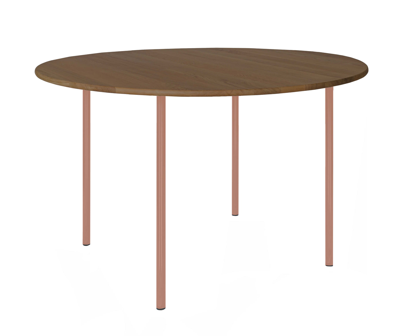 HelloTable Steelo eettafel rond Ø140 cm bol noten beige red