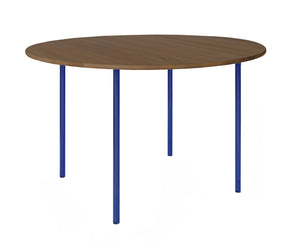 HelloTable Steelo eettafel rond Ø130 cm bol noten ultramarine blue