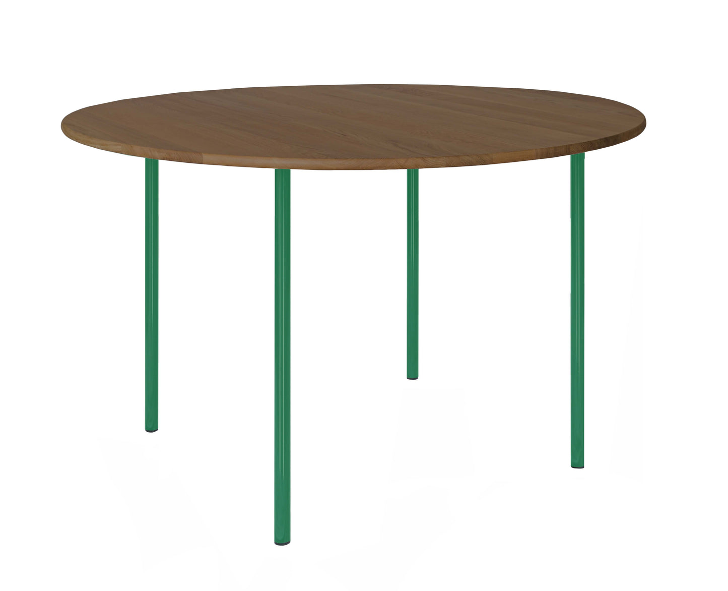 HelloTable Steelo eettafel rond Ø140 cm bol noten traffic green