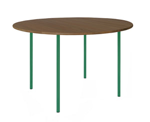 HelloTable Steelo eettafel rond Ø140 cm bol noten traffic green