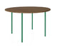 HelloTable Steelo eettafel rond Ø140 cm bol noten traffic green