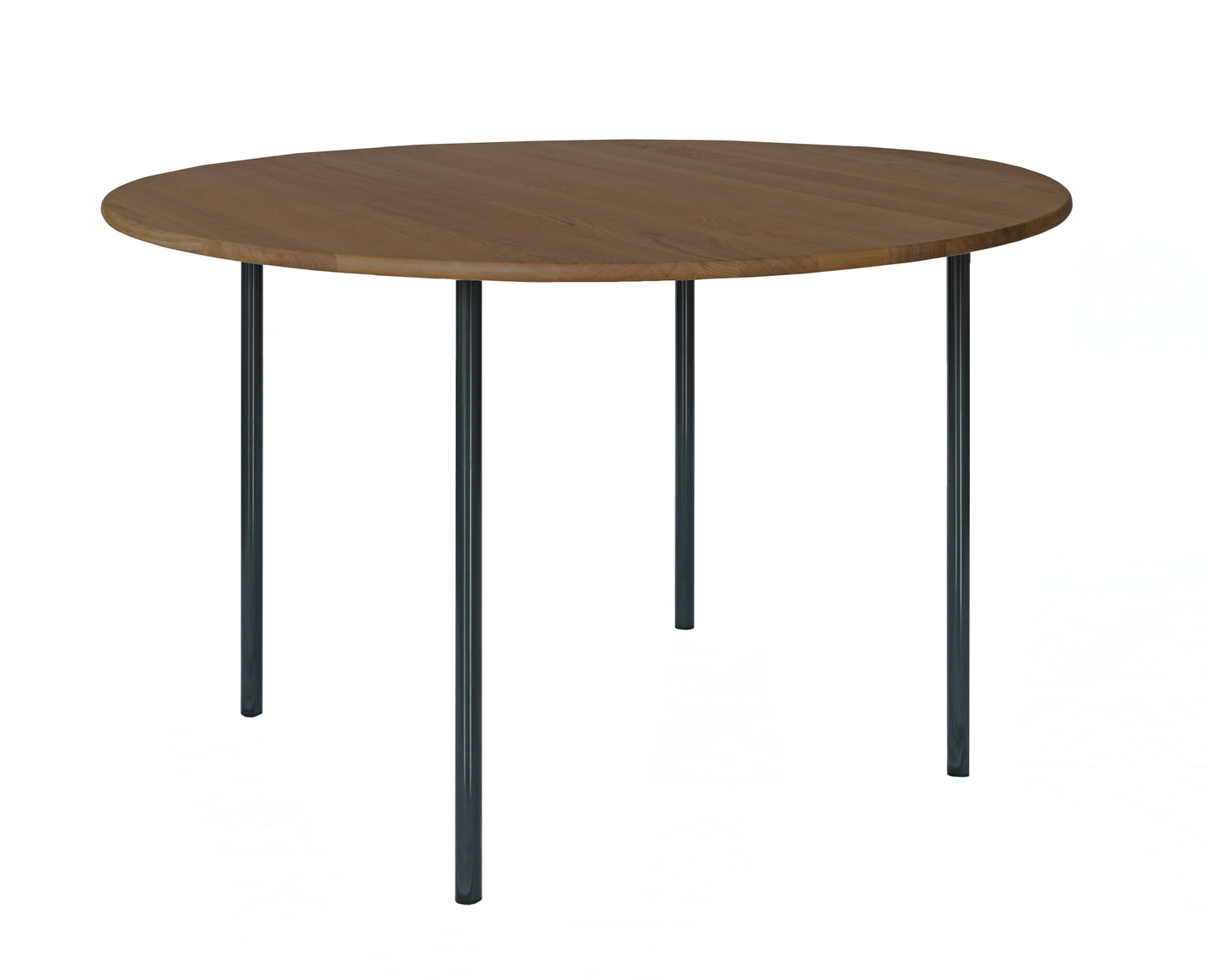 HelloTable Steelo eettafel rond Ø130 cm bol noten black grey