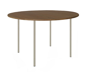 HelloTable Steelo eettafel rond Ø130 cm bol noten pebble grey