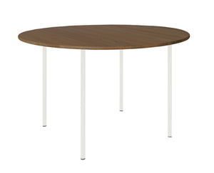 HelloTable Steelo eettafel rond Ø130 cm bol noten pure white