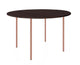 HelloTable Steelo eettafel rond Ø130 cm bol eiken rock beige red