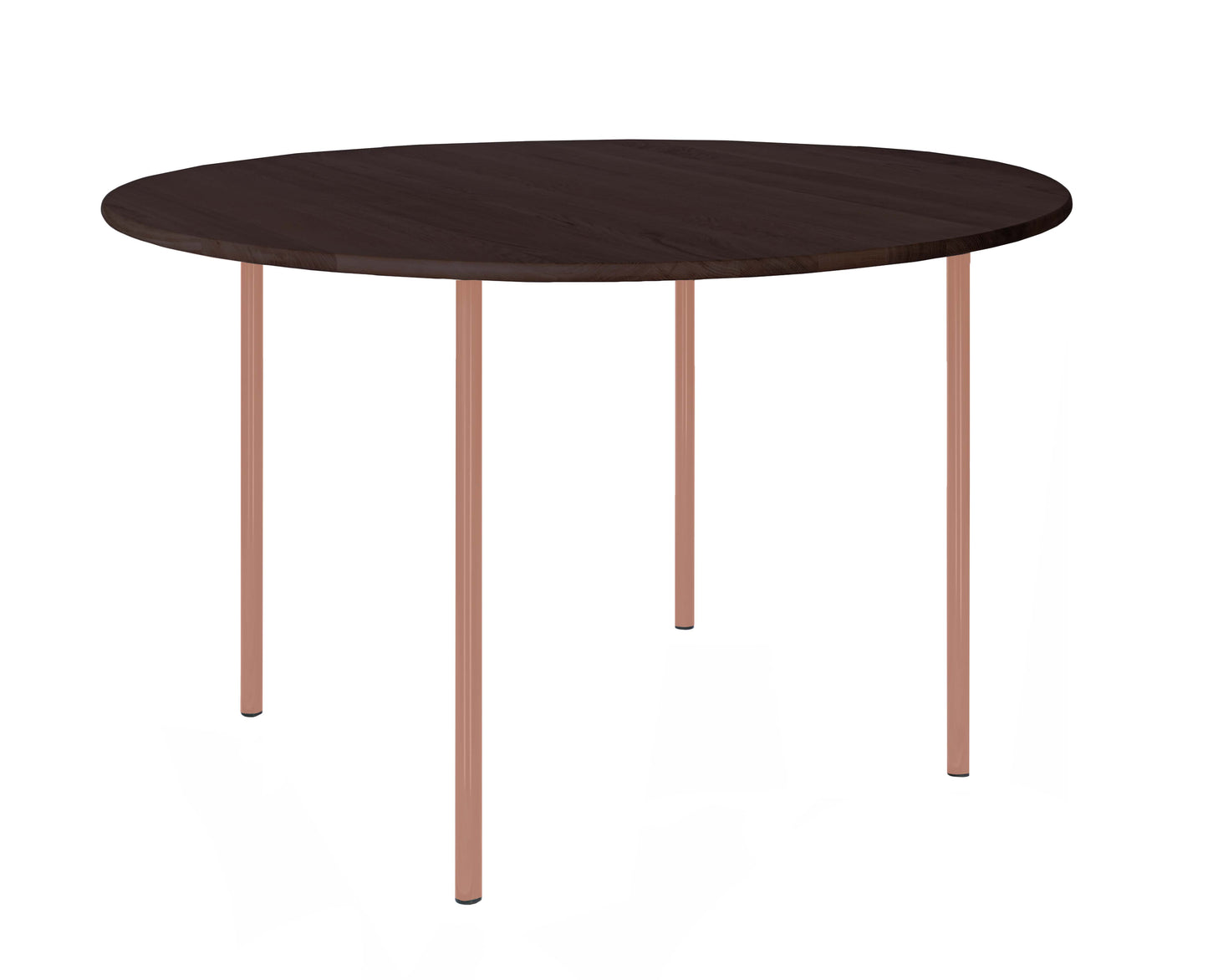 HelloTable Steelo eettafel rond Ø140 cm bol eiken rock beige red