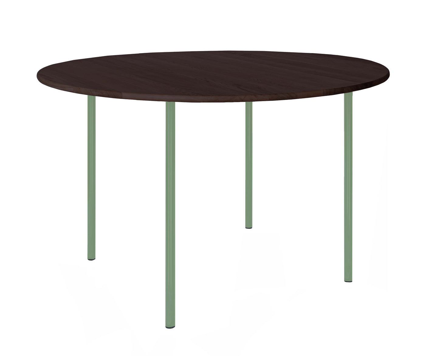 HelloTable Steelo eettafel rond Ø130 cm bol eiken rock pale green