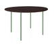 HelloTable Steelo eettafel rond Ø130 cm bol eiken rock pale green